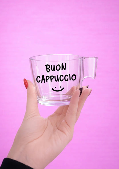 Tazza con la TUA FRASE (Media Trasparente)