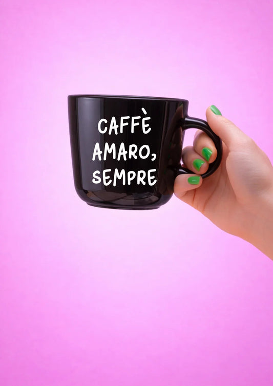 Tazza con la TUA FRASE (Grande Nera)