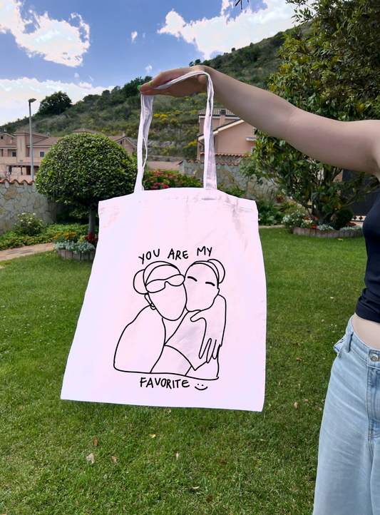 Borsa di tela rosa da