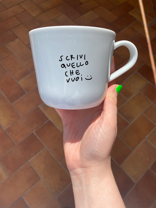 Tazza grande da personalizzare con frase