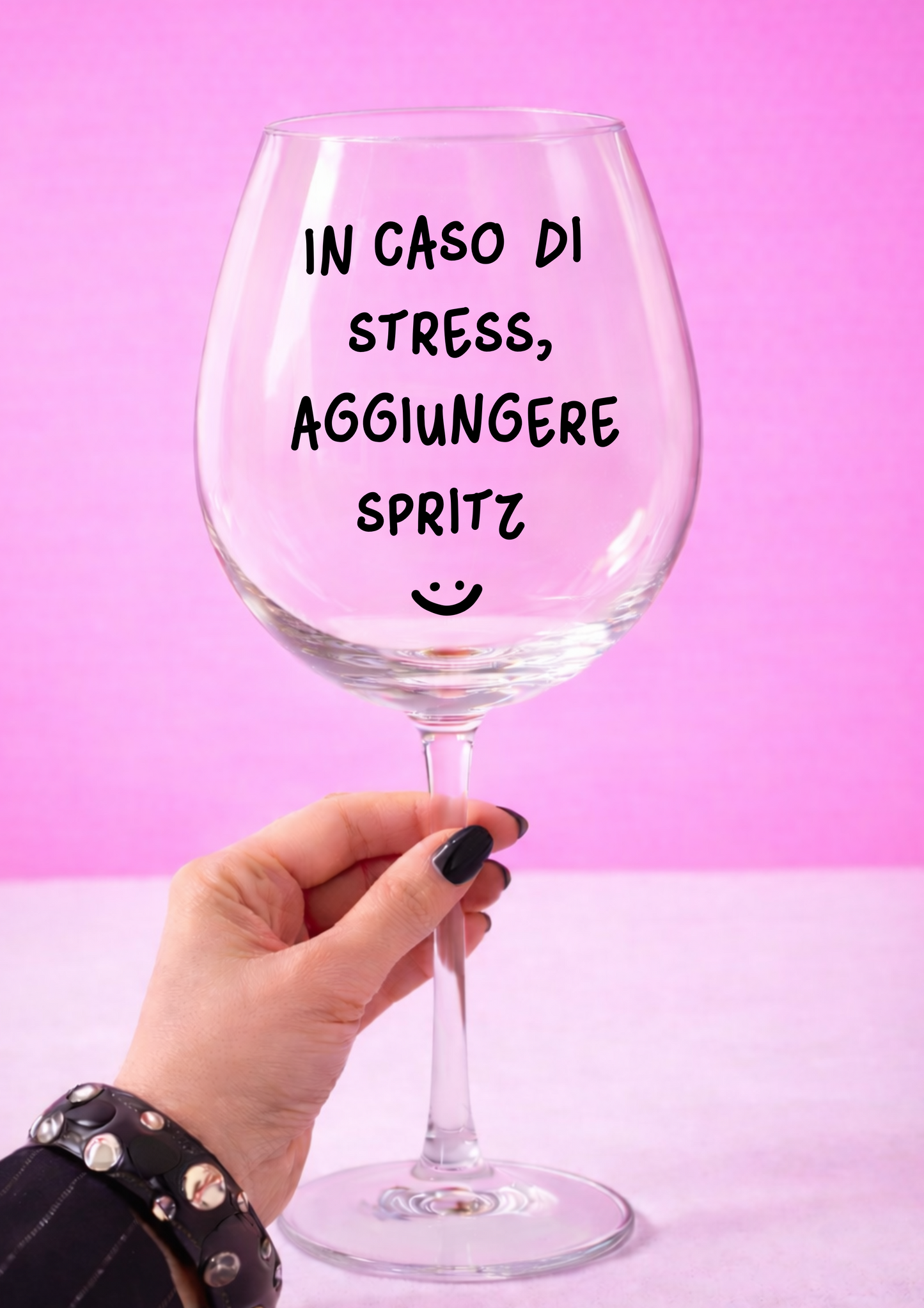 Singolo Calice singolo "in caso di stress aggiungere Spritz"