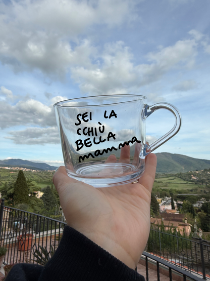 Tazza con la TUA FRASE (Grande Trasparente)