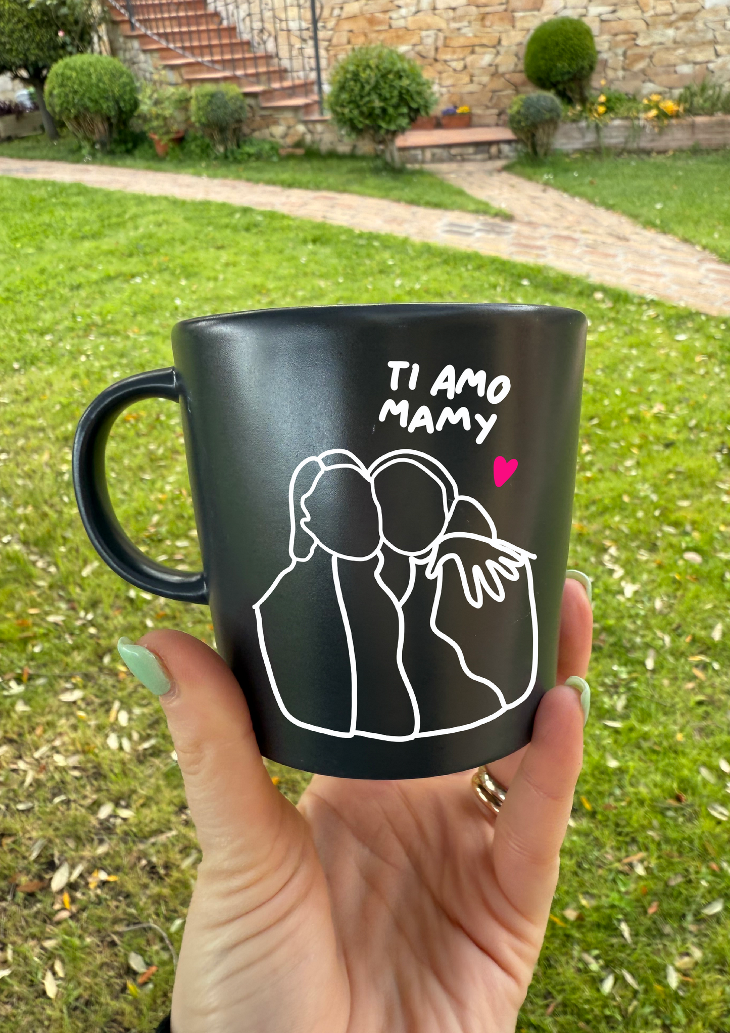 Tazza con la TUA FOTO (Grande Grigia)