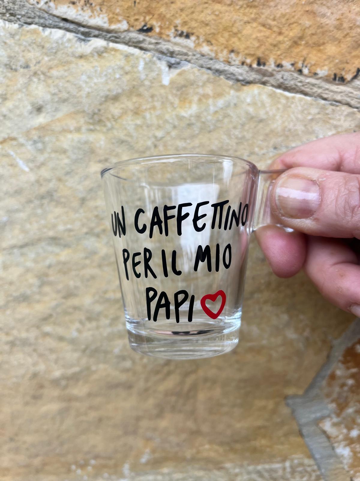 Tazza da Espresso con la TUA FRASE (Trasparente)