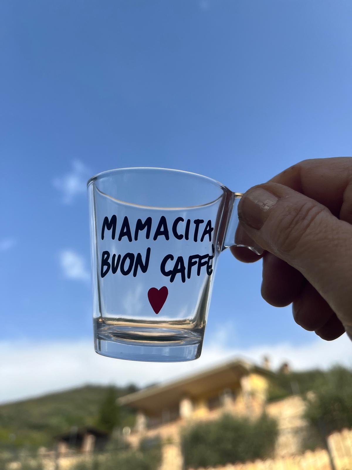 Tazza da Espresso con la TUA FRASE (Trasparente)