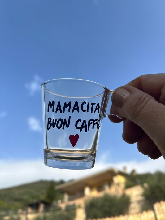 Tazza da Espresso con la TUA FRASE (Trasparente)