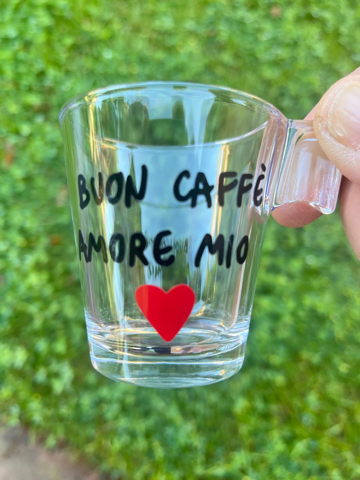 Tazza da Espresso con la TUA FRASE (Trasparente)