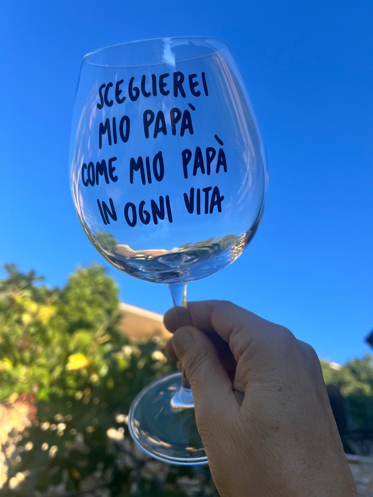 Singolo Calice con la TUA FRASE