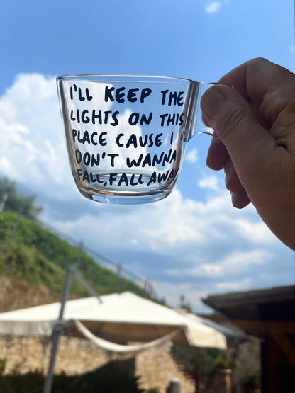 Tazza con la TUA FRASE (Media Trasparente)