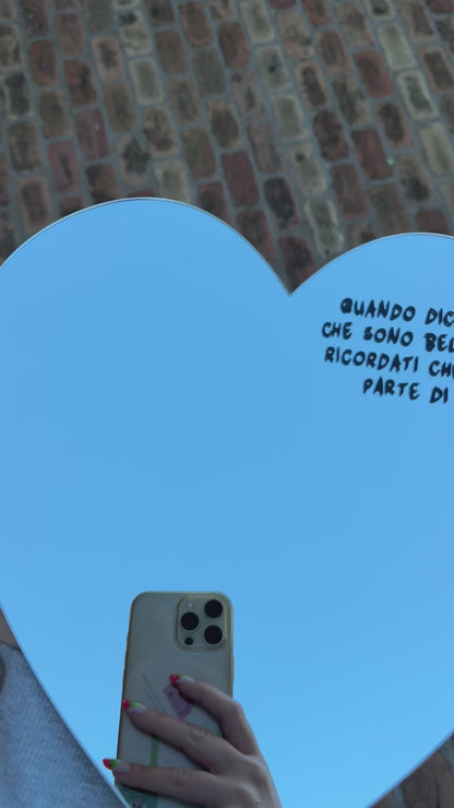 Da personalizzare (Specchio a forma di cuore)