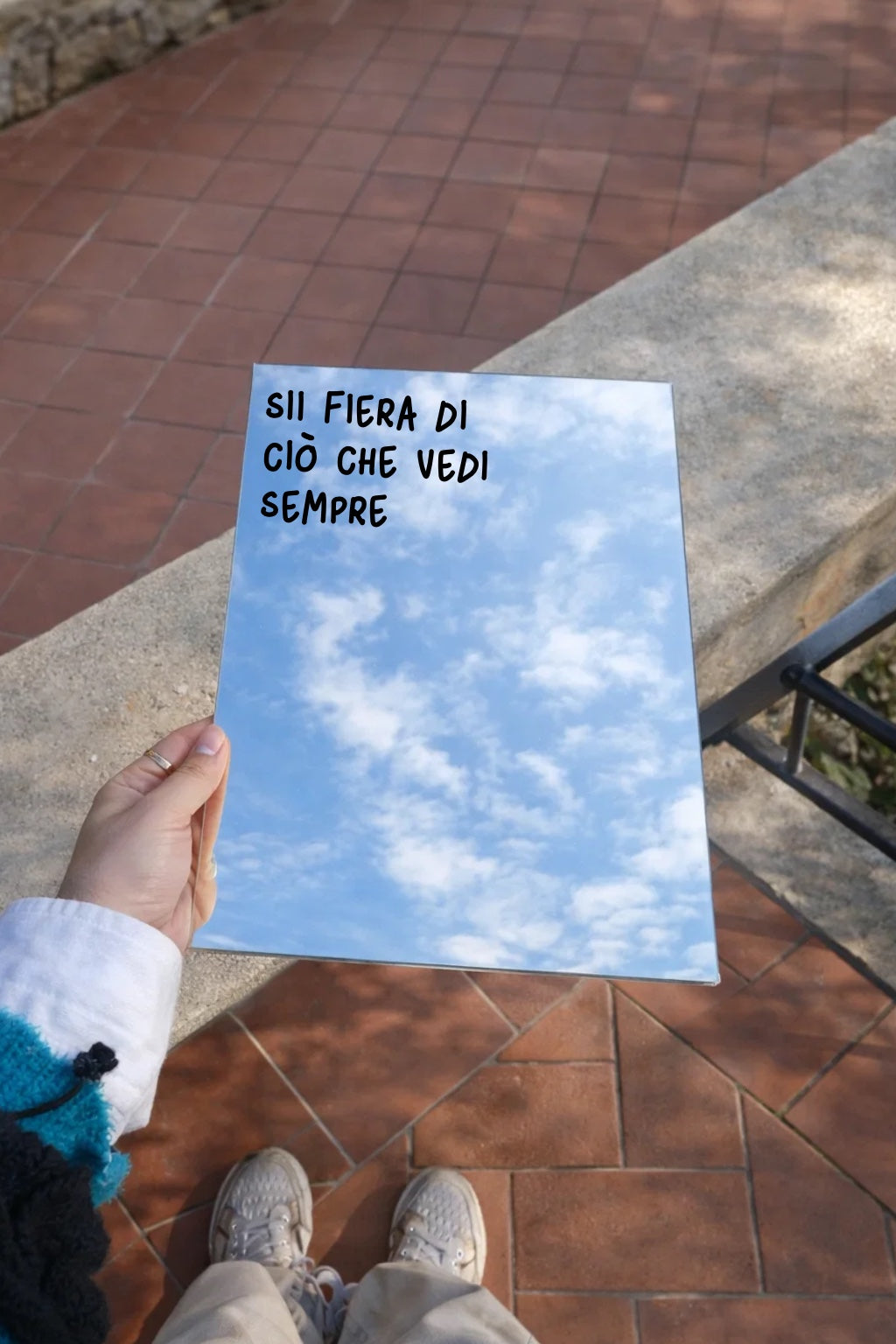 "Sii fiera di ciò che vedi sempre" (Specchio Rettangolare)