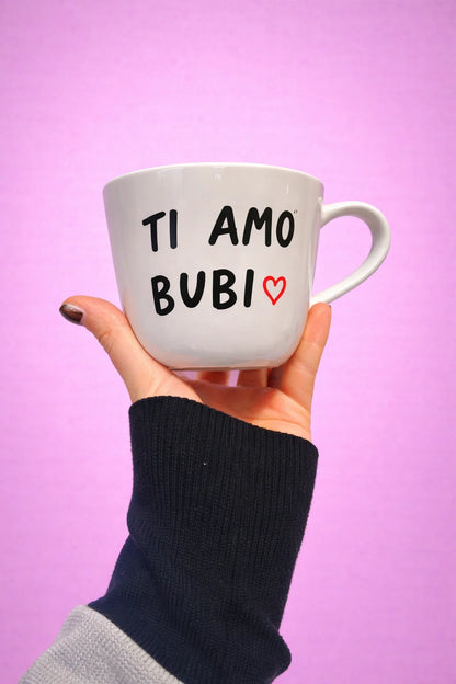 Tazza con la TUA FRASE (Grande Bianca)