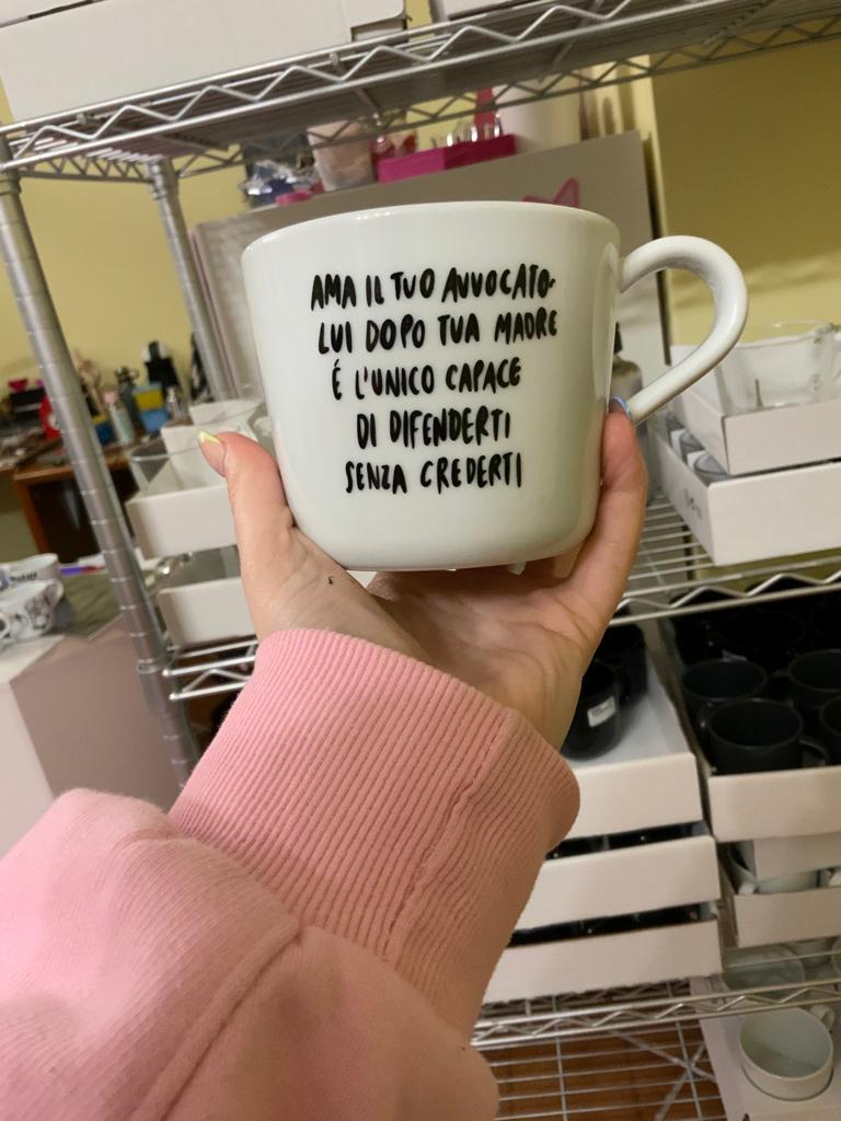 Tazza grande da personalizzare con frase